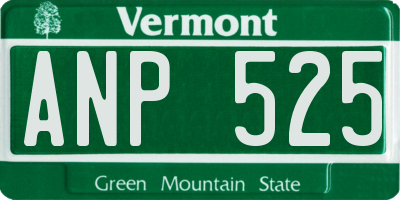VT license plate ANP525