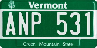 VT license plate ANP531
