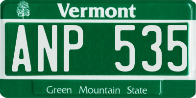 VT license plate ANP535