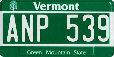 VT license plate ANP539