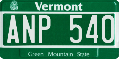 VT license plate ANP540