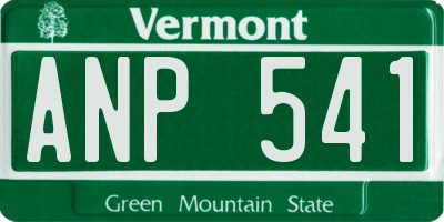 VT license plate ANP541