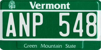 VT license plate ANP548