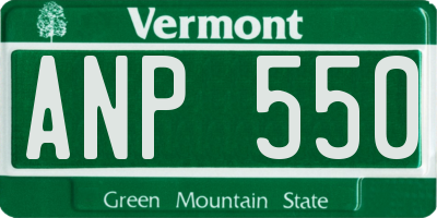 VT license plate ANP550