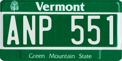 VT license plate ANP551