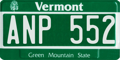 VT license plate ANP552