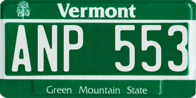 VT license plate ANP553