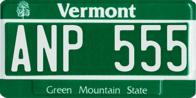 VT license plate ANP555
