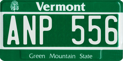 VT license plate ANP556