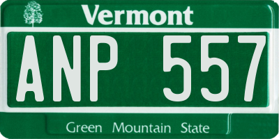 VT license plate ANP557