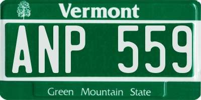 VT license plate ANP559