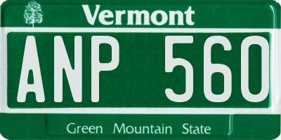 VT license plate ANP560