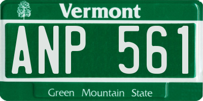 VT license plate ANP561