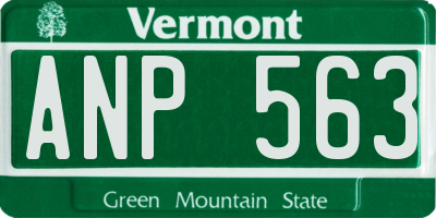 VT license plate ANP563