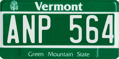 VT license plate ANP564