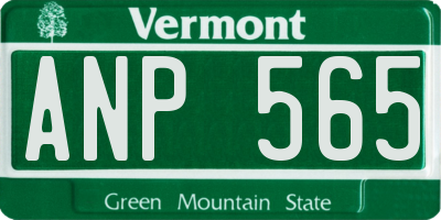 VT license plate ANP565