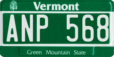 VT license plate ANP568