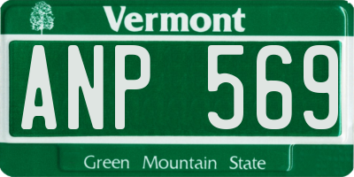 VT license plate ANP569