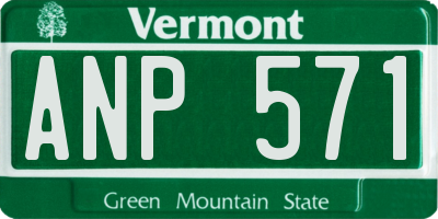 VT license plate ANP571