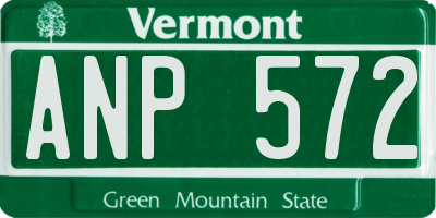 VT license plate ANP572