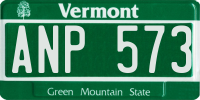 VT license plate ANP573