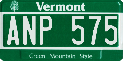 VT license plate ANP575