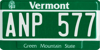 VT license plate ANP577