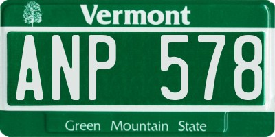 VT license plate ANP578