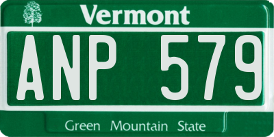 VT license plate ANP579