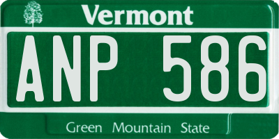 VT license plate ANP586