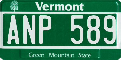 VT license plate ANP589