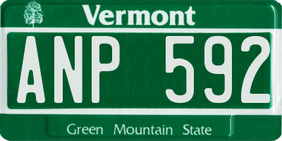 VT license plate ANP592