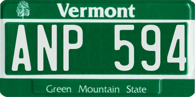 VT license plate ANP594