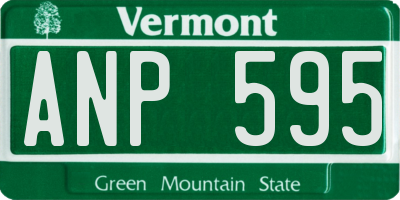 VT license plate ANP595