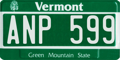 VT license plate ANP599