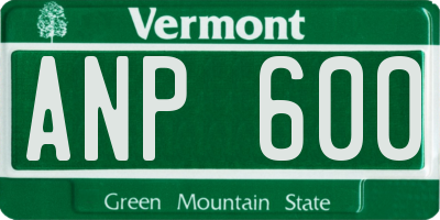 VT license plate ANP600