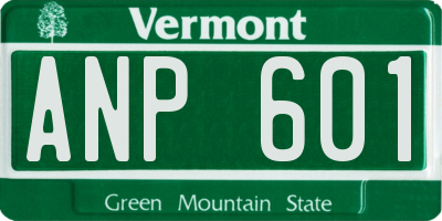 VT license plate ANP601
