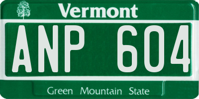 VT license plate ANP604