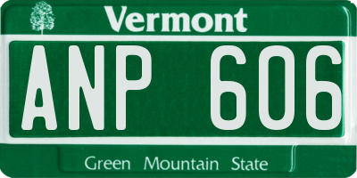 VT license plate ANP606