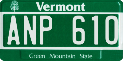 VT license plate ANP610