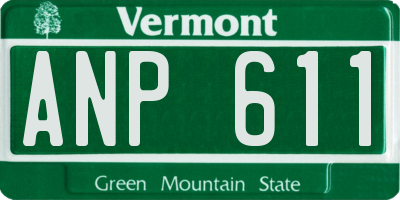 VT license plate ANP611