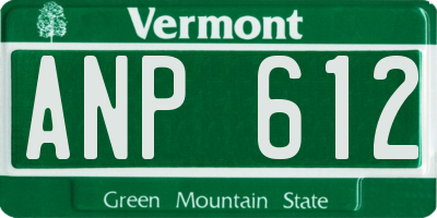 VT license plate ANP612