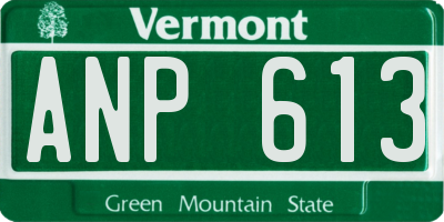 VT license plate ANP613