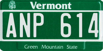VT license plate ANP614