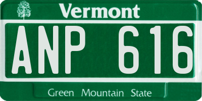 VT license plate ANP616