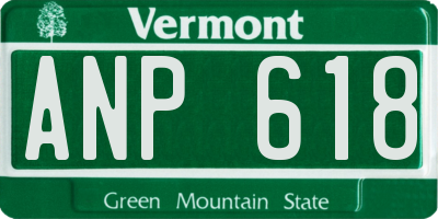 VT license plate ANP618