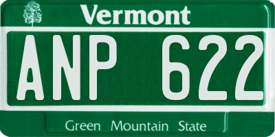 VT license plate ANP622