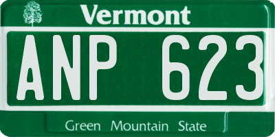 VT license plate ANP623