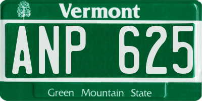 VT license plate ANP625