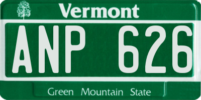 VT license plate ANP626